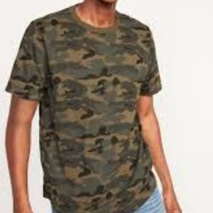 Old Navy Boys XL (14-16) Camouflage T-Shirt Green Camo Tee 100% Cotton Made in V